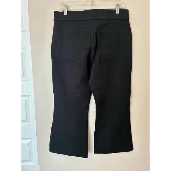 Spanx The Perfect Pant Black Crop Flare Stretch Pull On Size XL Petite - Picture 3 of 8